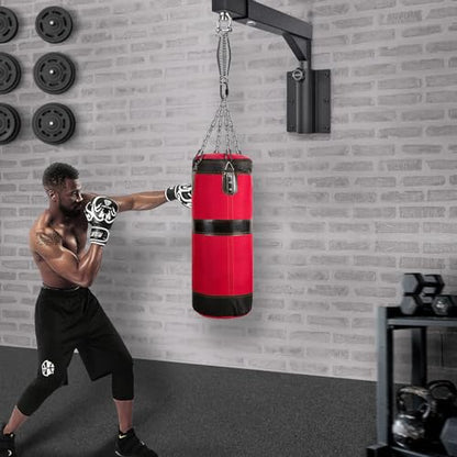 BeneLabel Wall Mount Heavy Bag Hanger, Heavy Duty Punching Bag Stand, Boxing Bag Bracket for Home Gym Indoor Outdoor, 800 LB Capacity - color: Adjustable Heights & Length 17"~25" with Spring