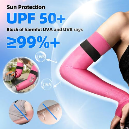 Schwer 18in AIR-SKIN A6 Cut Resistant Arm Sleeves for Gardening, S901-P - color: Pink, size: 18 In-1 Pair