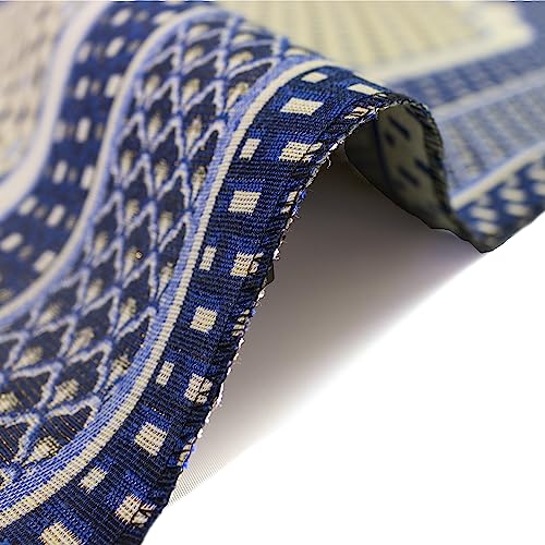 Modefa Turkish Islamic Prayer Mat Janamaz Sajjadah | Thin Woven Cotton Praying Rug Ramadan Eid Gift | Traditional Muslim Sejada for Men Women - Hira Diamond (Royal Blue) - color: Royal Blue
