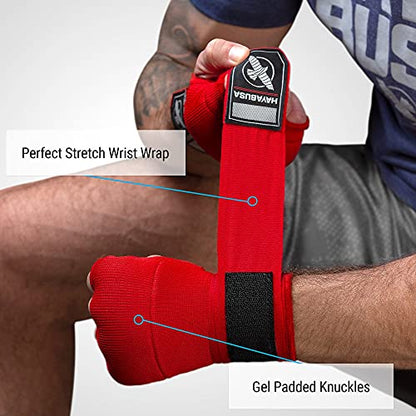 Hayabusa Quick Gel Boxing Hand Wrap Gloves - color: Red, size: X-Large