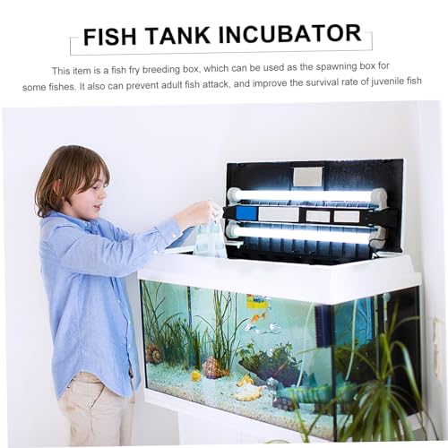 balacoo 2pcs Aquarium Fish Breeder Net Separation Hatchery Design Divider for Guppy Fry Incubation Easy to Install Box for Tanks