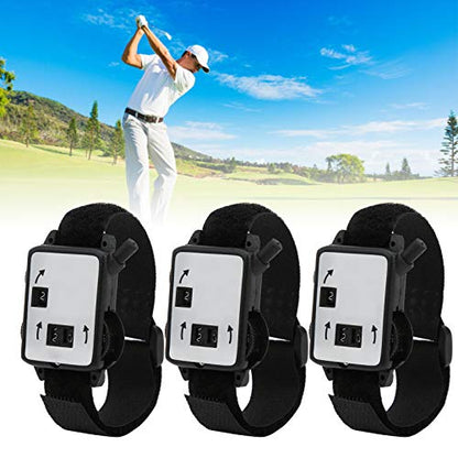 Socobeta 3Pcs Manual Golf Stroke Counter Wrist Watch Style Score Keeper Accessories