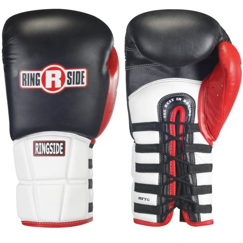Ringside Lace IMF Tech Boxing Training Sparring Gloves - color: Black, size: 16-Ounce