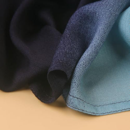 Gradient Dual Color Scarf，Elegant Ombre Headwraps Hijab, Modal Cotton Feel Lightweight Sunscreen Shawls for Women - color: 1#navyblue