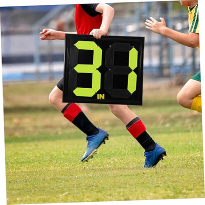 Toyvian Handheld Soccer Substitution Board Fluorescent Design for Referees Manual Score Management Tool for Football Lightweight and Portable Display for Quick Player Changes