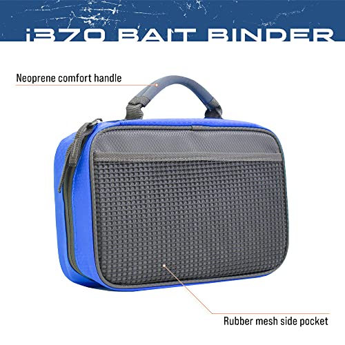 FROGG TOGGS Bait Binder, Fishing Tackle and Bait Storage, Salt Water Resistant Soft Sided Tackle Bag, Blue, i370