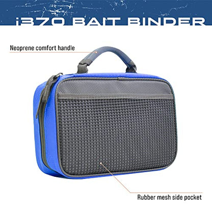 FROGG TOGGS Bait Binder, Fishing Tackle and Bait Storage, Salt Water Resistant Soft Sided Tackle Bag, Blue, i370