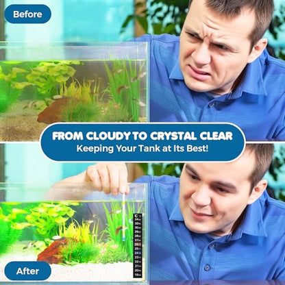 SunGrow Test Kit for Aquarium, Accurate Water Quality Monitoring, Essential Tool for Fish Keepers and Tank Maintenance, 1 Bottle with 100 Strips & 3-Piece Sticker Thermometer, 1 Set Per Pack - size: 100 Strips + 3 Thermometers