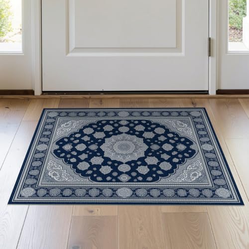 2'x3' Blue Midnight Islamic Prayer Design Washable Doormat - color: Blue/Pattern 18, size: 2' x 3' (Rectangular)