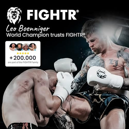FIGHTR® Boxing Gloves - Maximum Protection & Stability | Boxing Gloves for Boxing, MMA, Muay Thai & Kickboxing | Sizes 8-16 oz - color: All Black, size: 16 oz