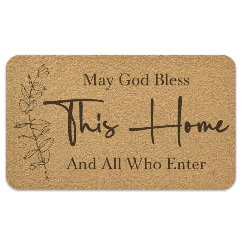 Welcome Door Mat,Bless Mat Decor Outdoor Non-Slip Rubber doormats,Christian Religious Welcome Rugs Novelty Gift Doormat Outdoor Indoor Entrance,30"x17" - color: Christian04