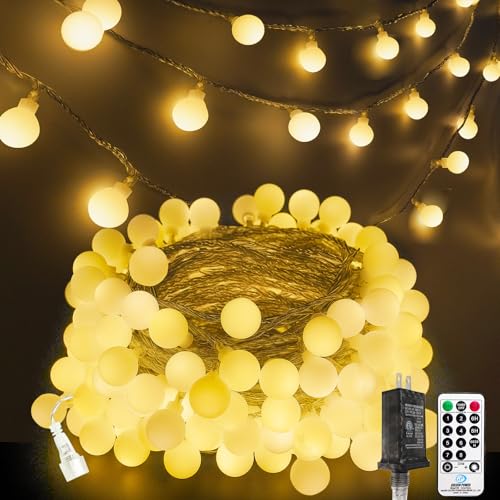 Connectable 66FT 200LED Globe String Lights Indoor, Classroom Lights - color: Warm White, size: 1 Pack(200 LED)