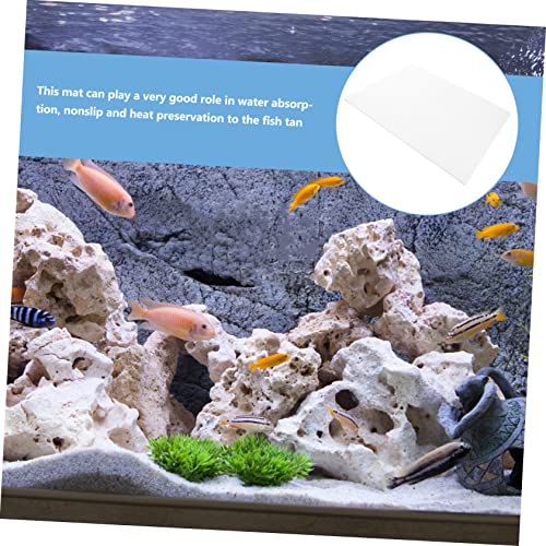 VICASKY Thickened Aquarium Bottom Pad Fish Tank Mat Durable Shock Absorbing Water Resistant Non Slip Design for Long Term Use for Aquariums and Terrariums - color: White