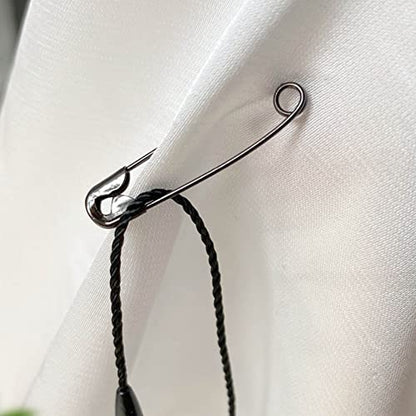 Safety pins 150pcs 0.75inch Safety pins for Clothes for Clothing Sewing Handicrafts Quilting Jewelry Making，Black Hijab pins (Black)