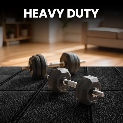 THAILE Gym Equipment Mat, 79" x 39"x 0.14" Exercise Equipment Mat | Heavy-duty floor protector for treadmills, ellipticals, bikes and weight equipment; reduces vibration, noise and floor damage - size: 79"L x 39"W x 0.1"Th