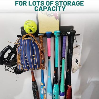 2 PCS Baseball Bat Rack, Holds 16 Bats | Softball Bat Rack for Display or Storage, Bat Storage Rack Hooks, Clips onto Fences in Rest Areas or Home Garages - size: 2 PCS