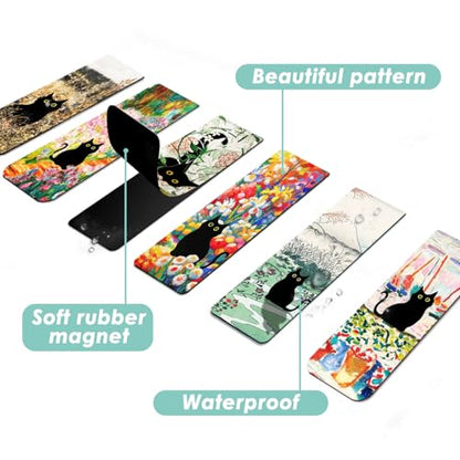30 Pieces Bookmark, Magnetic Bookmarks for Women, Men, Book Lovers, Bookmarks Bulk for Students Teachers Reading, Cute Cat Bookmark - size: 30 Pieces, style: Cat