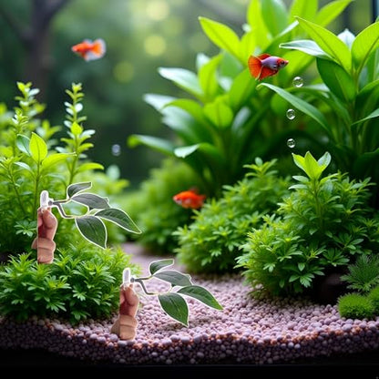 2Pcs Betta Fish Leaf Pad,Plastic Plant Betta Hammock Leaf Bed,Simulating The Natural Habitat Aquarium Décor Plastic Plants for Betta Spawning Grounds,Suction Cup Betta Breeding Resting Bed