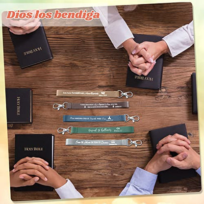 45 PCS Christian Keychains Bulk - color: Spanish