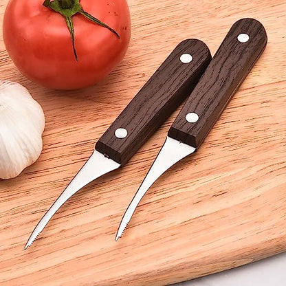 2 Pcs Stainless Steel Shrimp Deveiner Tool, Serrated Shrimp Peeler Shrimp Cleaner Knife for Home Kitchen
