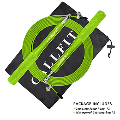 High Speed Jump Rope,360° Swivel Dual Bearing, Adjustable, Anti-slip Aluminum Handle, Skipping Rope for Fitness,Crossfit, Boxing, MMA, HIIT, for Weight Loss - color: Peacock Green