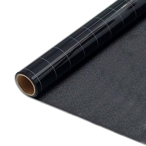 Finnez Blackout Window Film, Total Privacy Room Darkening, 17.5″ x 157.4″ | Light Blocking & Heat Control, Removable Static Cling Non-Adhesive, Frosted Window Tint, Day & Night Sleep for Home Nursery - color: Black, size: 17.5 x 157.4 Inch