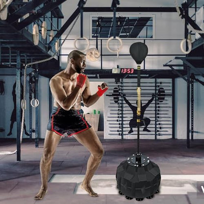 INNOLIFE Boxing Fast Respond Speed Bar Heavy Duty Punching Equipment Adjustable Height from 57"~74.8" Boxing Skills Training Free Standing