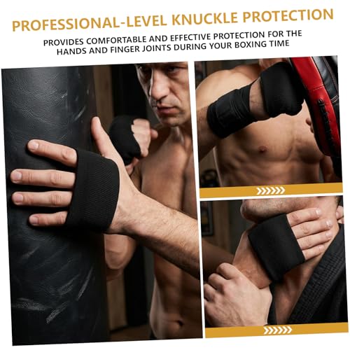 1/2/4pairs Knuckle Guards for Boxing Gel Hand Guard Protection Boxing Knuckle Pads Gel Hand Wraps for Men Women Fitness Athletes Muay Thai Kickboxing MMA Combat Sports Training Sparring Supplies - color: black