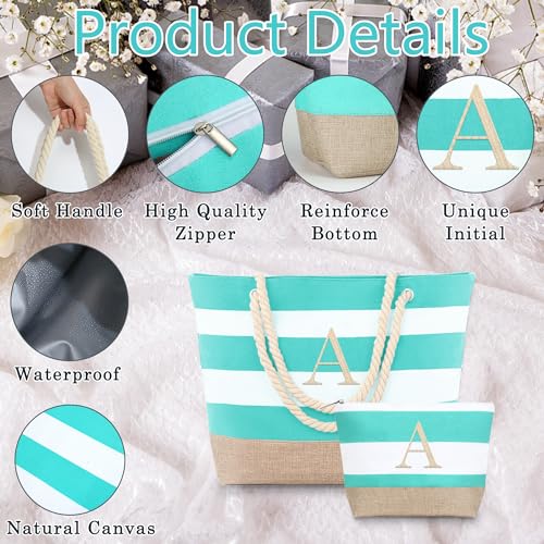 YOOLIFE Beach Bags for Women - Travel Canvas Beach Tote, Pool Waterproof Bag, Travel Essentials, Gifts for Women Birthday - color: Blue, style: D