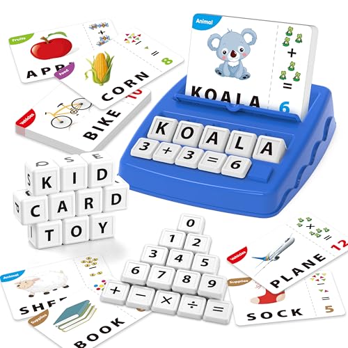 Yolscue Montessori Matching Letter Games,Educational Toys for 3-8 Year Olds Boys Girls,Alphabet Learning Toys for Kids Ages 3-8 Years,Birthday Party Gifts for 3-8 Year Olds Boys Girls(Navy Blue) - color: Navy Blue