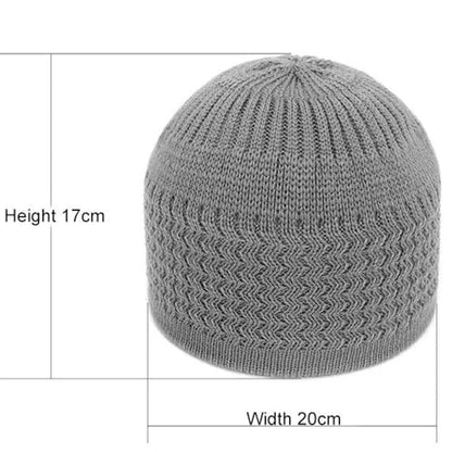 Breathable Cotton Stretchy Islamic Muslim Knitting Kufi Topi Prayer Hat Crochet Taqiyah Takke Skull Cap. - color: White