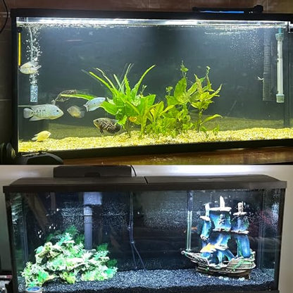 ELEBOX Aquarium Background Blue Black Fish Tank Background Picture 2 Sides Fish Backdrop for Aquarium Wallpaper 16"x 40" - size: 15.7" H x40.2" L