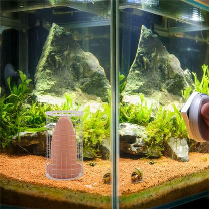 BESPORTBLE Discus Breeding Cone: Fish Breeding Cones Cave Ceramic Spawning Cave with Cage for Discus Fish Angelfish, 7.8 * 3inch with Isolation Net