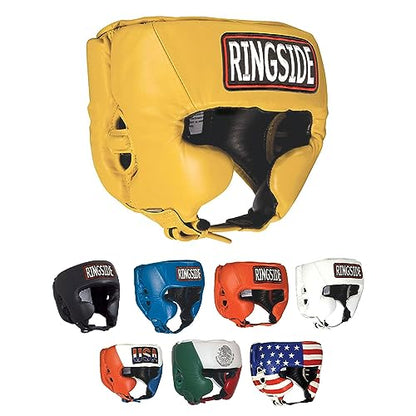 Ringside Competition-Like Boxing Headgear with Cheeks - color: Gold, size: Medium