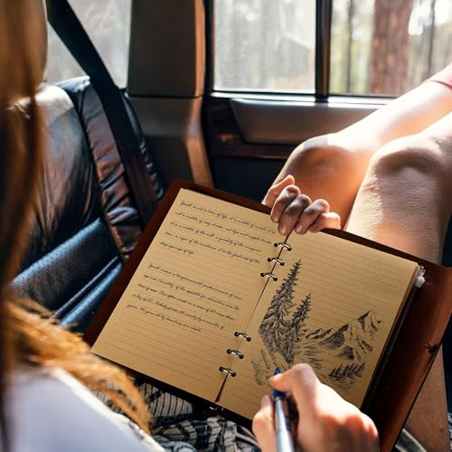 OMEYA Leather Journal Notebook, Refillable Writing Journal Diary Planner, Gifts For Women,Men, Girls, Sister, Friends(Purple, A5-9.3''×6.3'') - color: Purple, size: A5-9.3''×6.3''