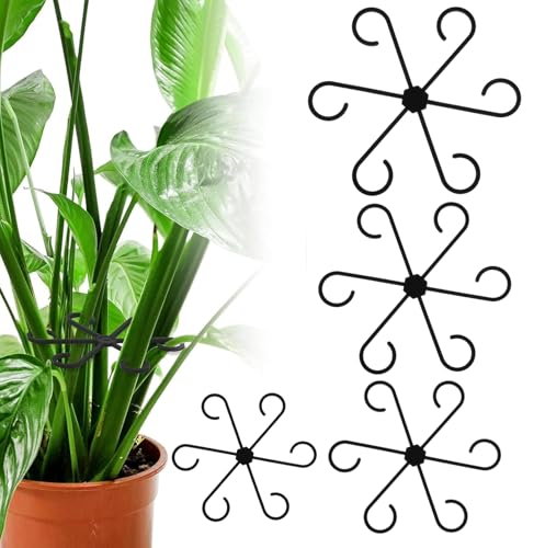 Reusable Plant Stem Supports for Indoor Plants - 4 Sizes, Durable Plastic Holders Easy Clip Hooks Growth Accessories for Climbing Plants Like Monstera Pothos and Vines