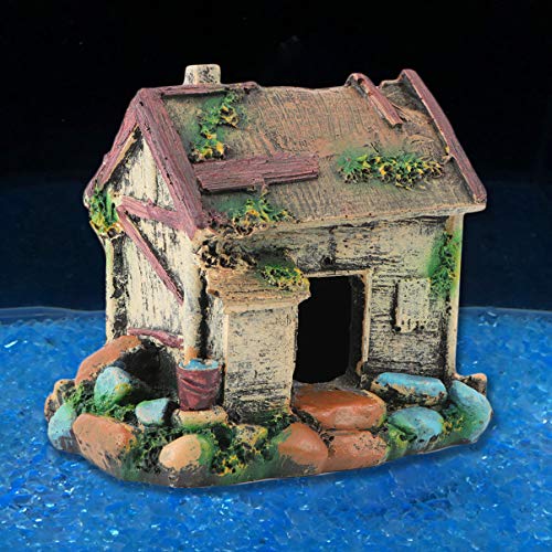 balacoo Aquarium Fish Tank Cave 5.11x3.34x4.72In Resin Fish Shelter Hideaway – Secure Hiding Spot for Stress Reduction – for Freshwater Tanks, Shrimp & Turtles