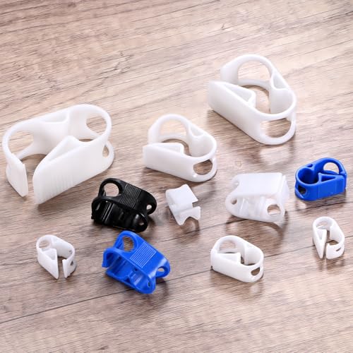 M METERXITY 5-Pack Adjustable Plastic Tubing Clamps 1/4-5/16 Inch Water Flow Control Tube Clip Adjustment Hose Pipe Clips for Beer Bottle/Plumbing/Instruments/Equipment [Blue] - color: Blue, size: 1/4"-5/16"