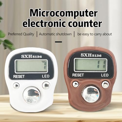 6-Pack Digital Tally Finger Counter with Led, Colorful Tasbeeh Tasbih 5-Digits Counter Clickers with Led Light, Carry Ring, Individual Hard Case for Muslims Pray Knitting Track Golf Lap - color: 5-pack