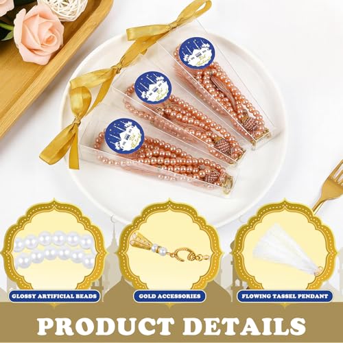 EUBUY 20 Set Islamic Prayer Rosary, Muslim Tasbih 99 Beads Allah & Muhammad Islamic Prayer Rosary Beads Bracelet for Men and Women