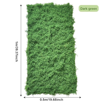 Fake Moss for Crafts 19.68" x 39.37" Artificial Moss for Indoor Plants Decorating Dark Green Faux Grass for Planters Crafts DIY Table Centerpieces Fairy Garden Floral Wedding 50 x 100cm