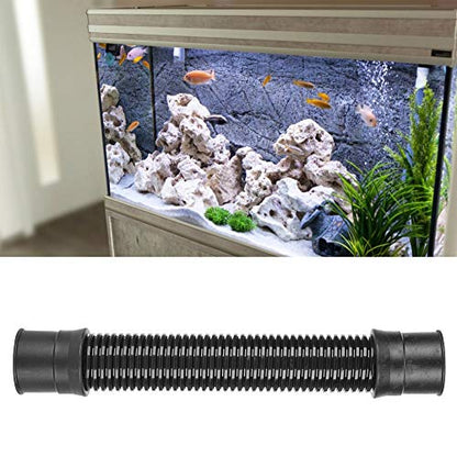 Aquarium Water Hose, 25mm Black Corrugated EVA Tubing, Fish Tank Maintenance Hose for Fresh and Saltwater Tanks