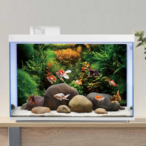 AWERT 30x12 inches Aquarium Background Seagrass Aquarium Background Aquatic Plant River Bed & Lake Fish Tank Background Vinyl Background - size: 30x12in/75x30cm