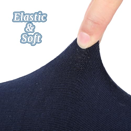 3 Pairs Sun Protection Arm Sleeves 23.6 Inch Long Fingerless Gloves for Women Cotton Arm Wrist Warmer with Thumb Hole - color: Black, Dark Gray,blue