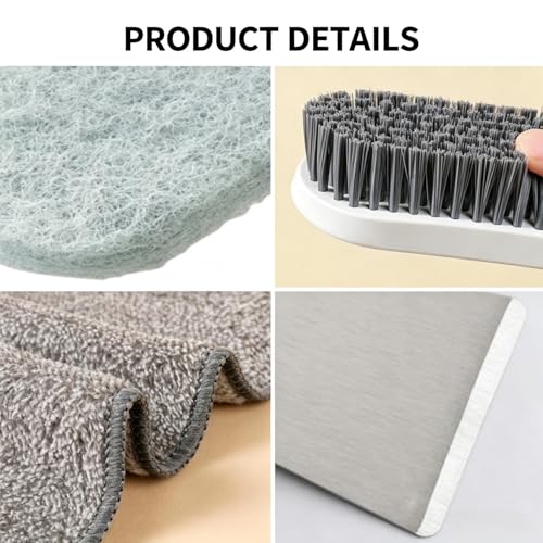Bearded Dragon Tank Cleaning Kit, Reptile Enclosure Cleaning Set with Mini Dustpan, Brush, Scraper & Cleaning Cloth, Small Reptile Cleaning Accessories for Lizard, Gecko, Hedgehog Glass Terrarium