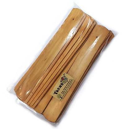 TRENDBOX 20pcs Handmade Plain Wood Wooden Incense Stick Holder Burner Ash Catcher Natural Design Buddhist - size: 20 pcs