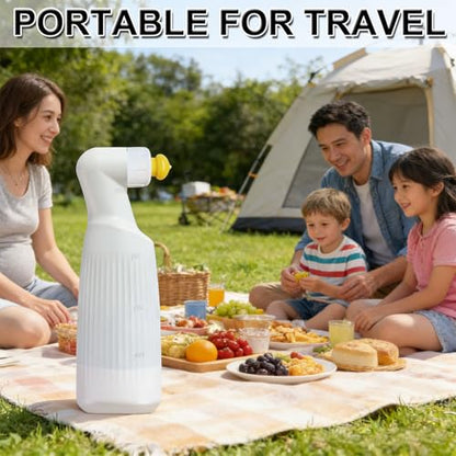 Portable Travel Bidet Bottle,400Ml/14.1Oz,Squeeze Bidet with Lift-Tab Lid,Handheld Travel Bidet Sprayer,Gentle Flow,for Postpartum,Hemorrhoid Relief, and Diaper Changes,White