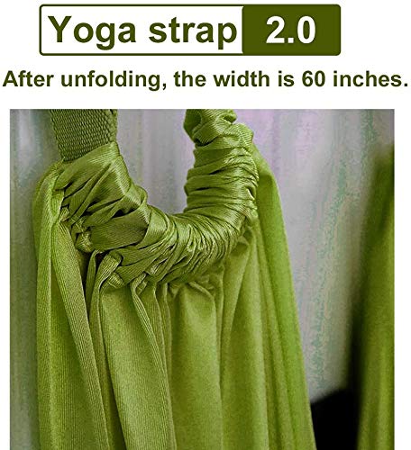Yoga Fitness Stretching Strap, Adjustable Leg Stretcher Back Bend Assist Trainer, Improve Leg Waist Back Flexibility Home Gym Equipment for Rehab Pilates Ballet Cheerleading Splits Gymnastics - color: green