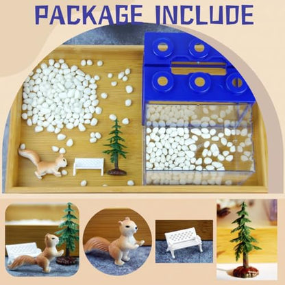 Small Sea Monkey Tank, Stackable Mini Betta Fish Tank Tinny Aquarium Kit with Aquarium Gravel, Moss Ball Tank Shrimp Tank 0.27 Gallon Acrylic Cube Fish Bowl for Shrimp Snails - color: Blue