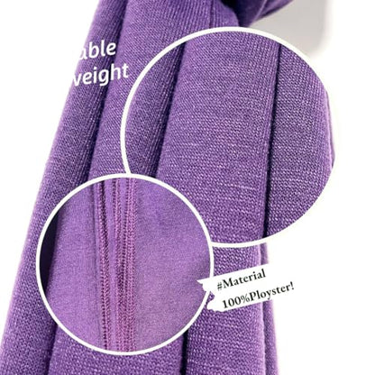 Harewom Muslim Hijab for Women Soft Stretch Headscarf Large Plain Turban Wrap Shawl Head Wrap for Everyday Wear - color: Purple Hijab Headscarf